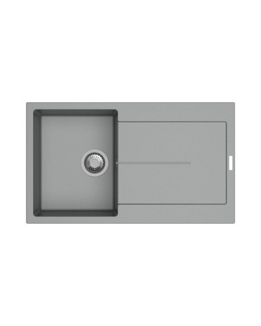 Enigma D100 lavello vasca e gocciolatoio croma