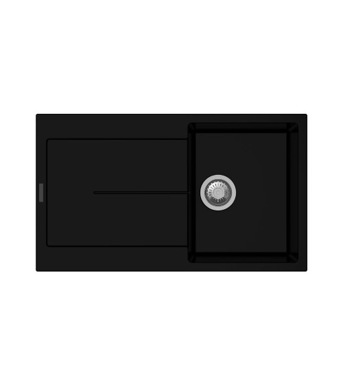 Enigma D100 lavello vasca e gocciolatoio nero