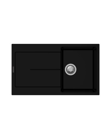 Enigma D100 lavello vasca e gocciolatoio nero