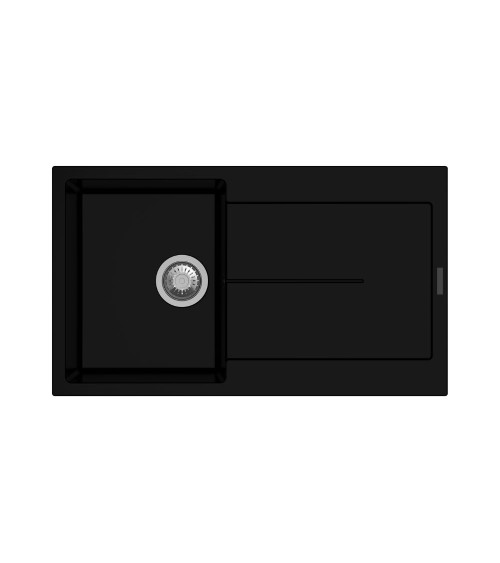 Enigma D100 lavello vasca e gocciolatoio nero