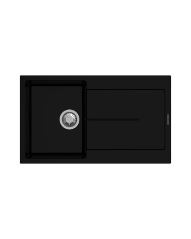 Enigma D100 lavello vasca e gocciolatoio nero