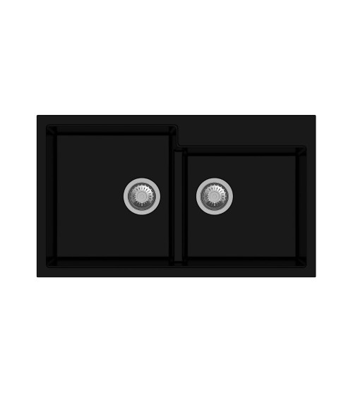 Tip Toe N200 Lavello 2 vasche nero