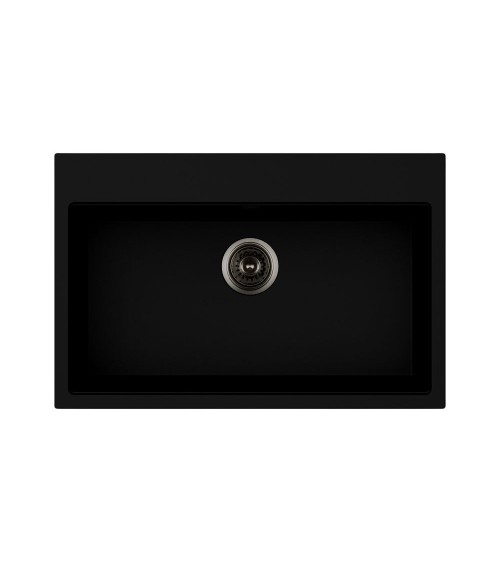Waltz 78x51 lavello una vasca nero