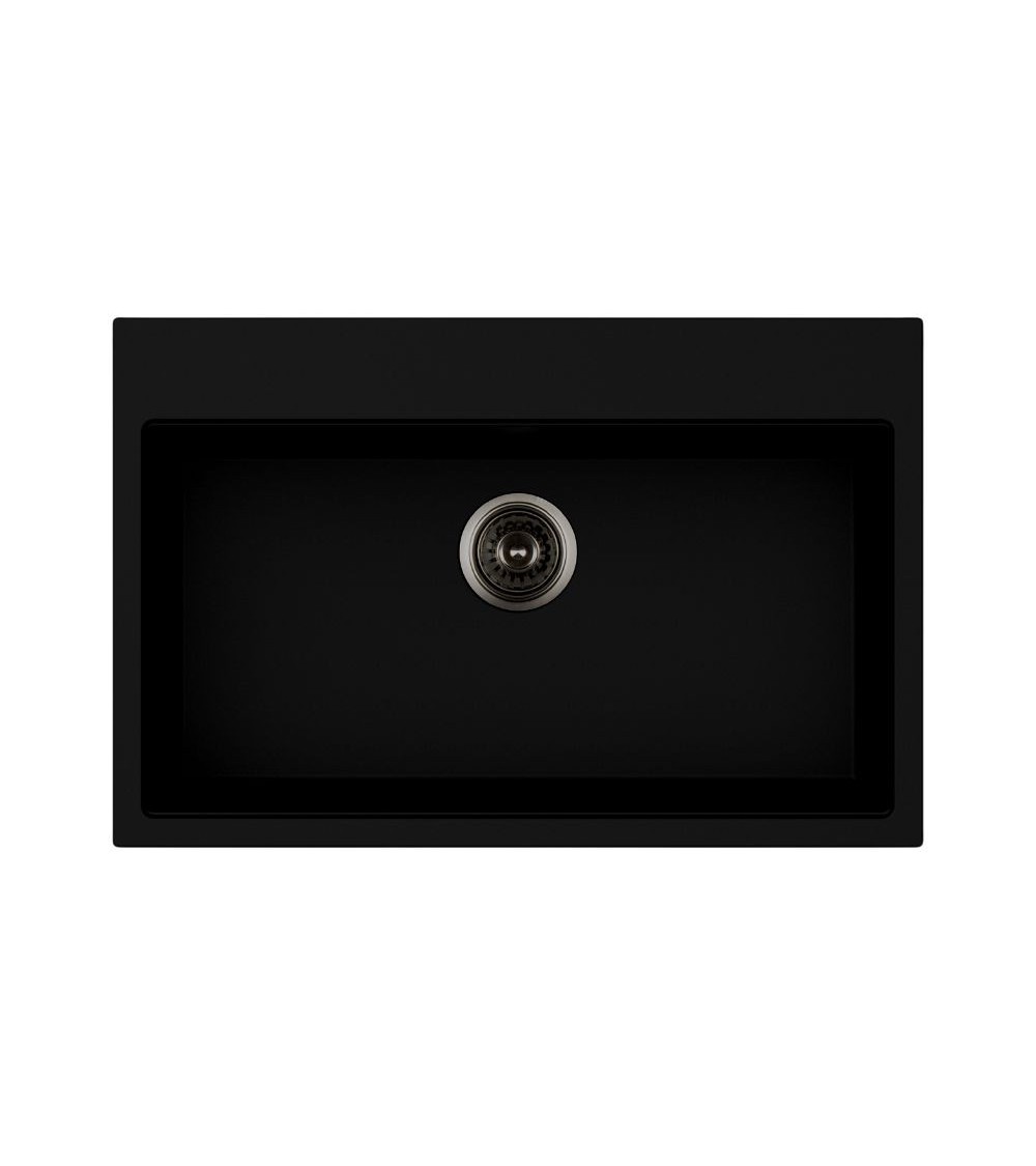 Waltz 78x51 lavello una vasca nero
