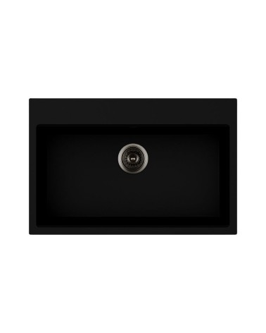 Waltz 78x51 lavello una vasca nero