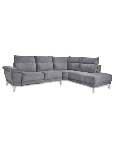 Divano angolare destro New York grigio Orinoco 96 seduta reclinabile