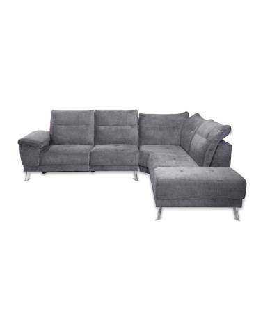 Divano angolare destro New York grigio Orinoco 96 seduta reclinabile