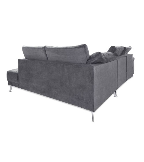 Divano angolare destro New York grigio Orinoco 96 seduta reclinabile