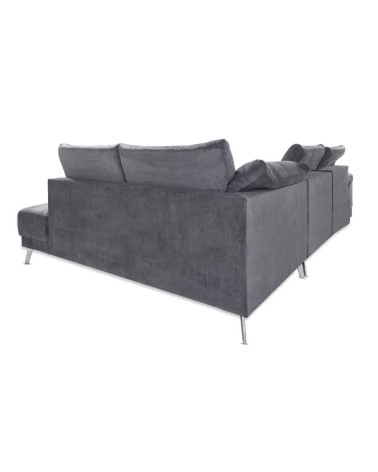 Divano angolare destro New York grigio Orinoco 96 seduta reclinabile