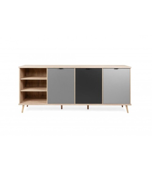 Madia Epik 56 rovere antracite grigio 3 ante vano a giorno