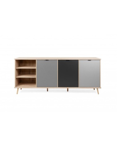 Madia Epik 56 rovere antracite grigio 3 ante vano a giorno