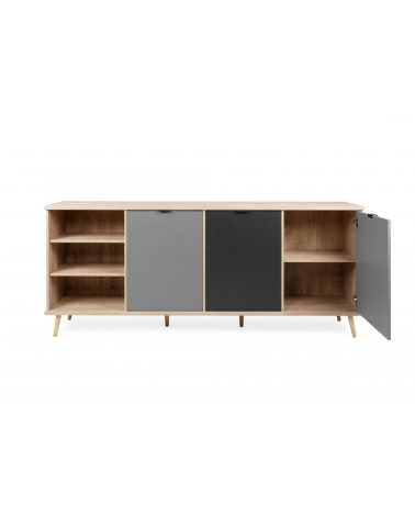 Madia Epik 56 rovere antracite grigio 3 ante vano a giorno