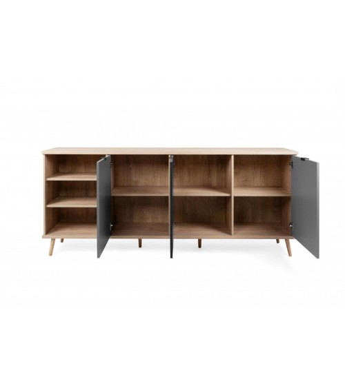 Madia Epik 56 rovere antracite grigio 3 ante vano a giorno