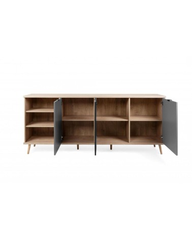 Madia Epik 56 rovere antracite grigio 3 ante vano a giorno