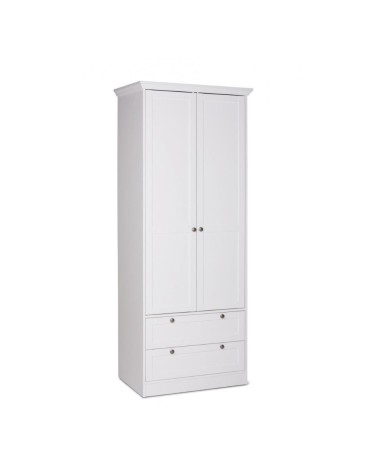 Armadio Landwood14 bianco due ante e due cassetti