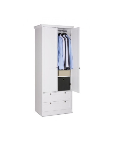 Armadio Landwood14 bianco due ante e due cassetti