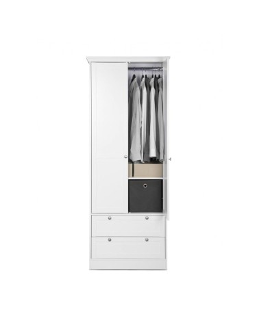 Armadio Landwood14 bianco due ante e due cassetti