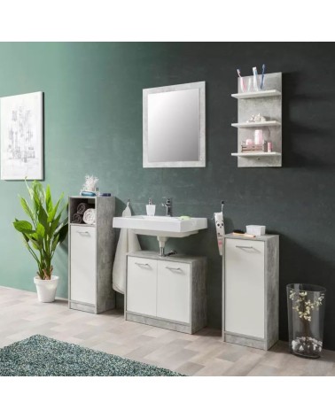 Set bagno Madeira beton bianco