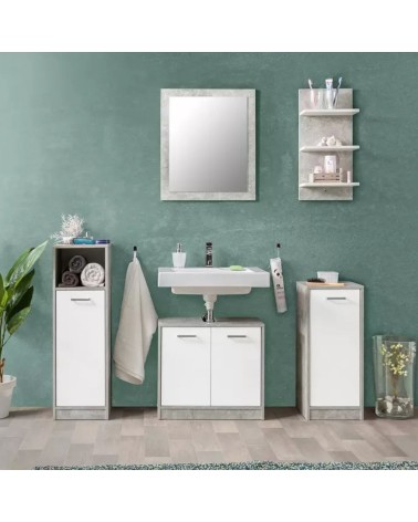 Set bagno Madeira beton bianco