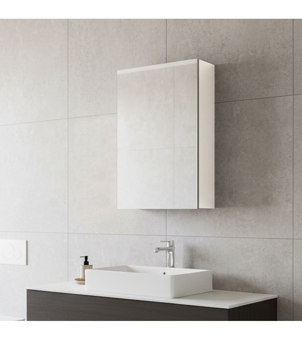 Pensile bagno bianco Solo2 con specchio anta reversibile
