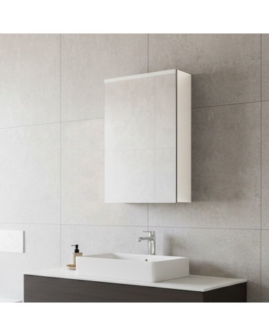 Pensile bagno bianco Solo2 con specchio anta reversibile
