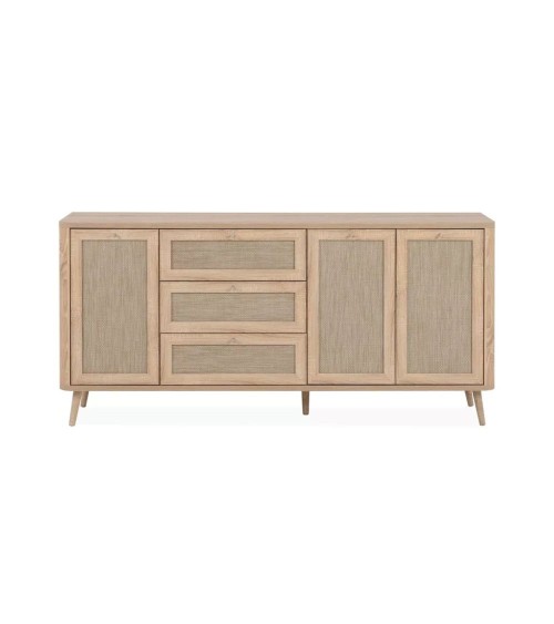 Madia KUTA51A rovere sonoma 3 cassetti e 3 ante effetto rafia