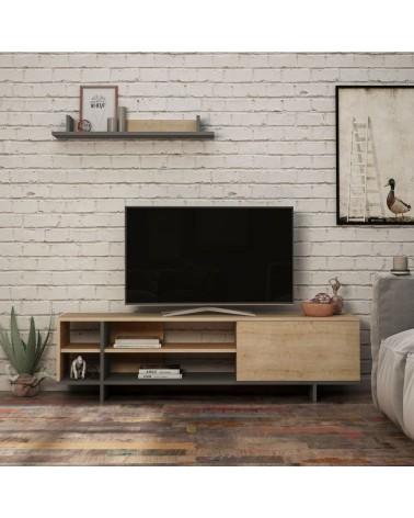 Mobile porta TV Stockton rovere antracite