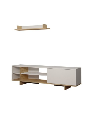 Mobile porta TV Stockton bianco rovere