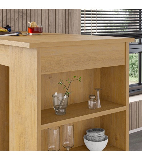 Penisola da cucina tavolo alto Swallow rovere