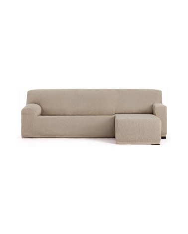 Copridivano Troya elastico penisola destra beige bracciolo corto 250/310
