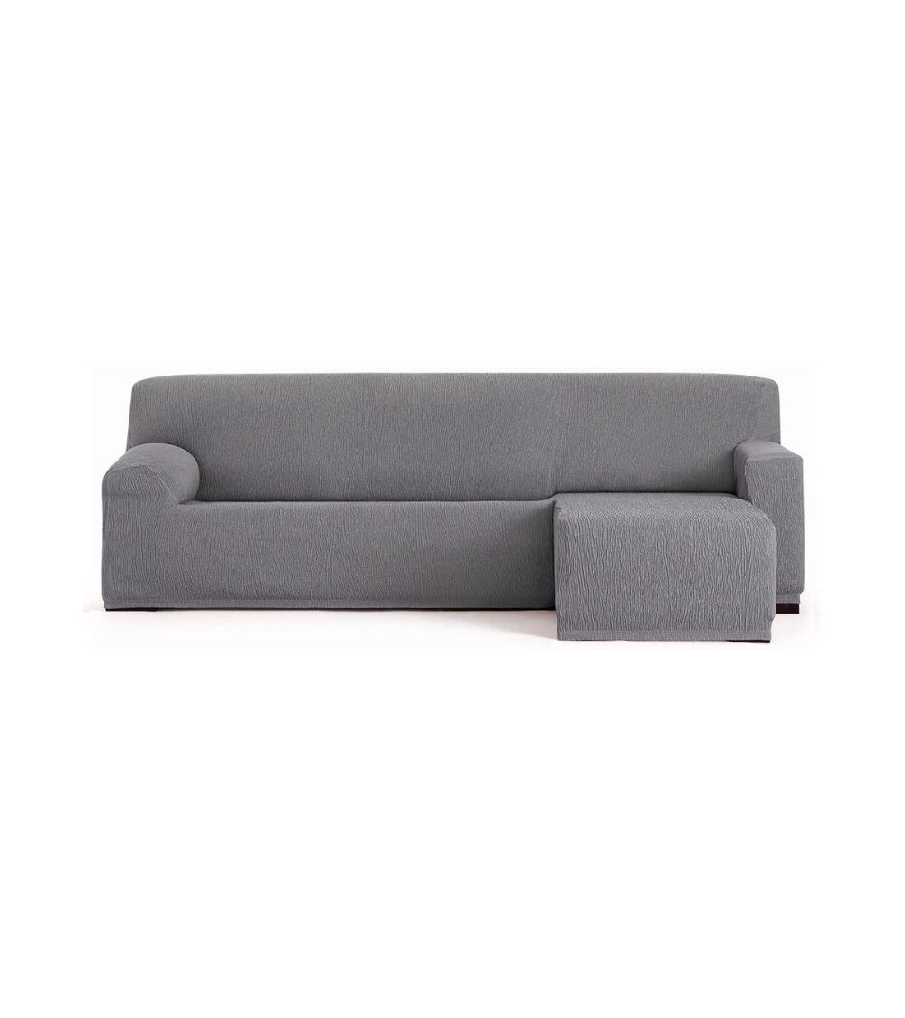 Copridivano Troya elastico penisola destra grigio bracciolo corto 250/310