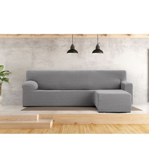 Copridivano Troya elastico penisola destra grigio bracciolo corto 250/310