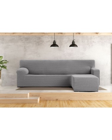 Copridivano Troya elastico penisola destra grigio bracciolo corto 250/310