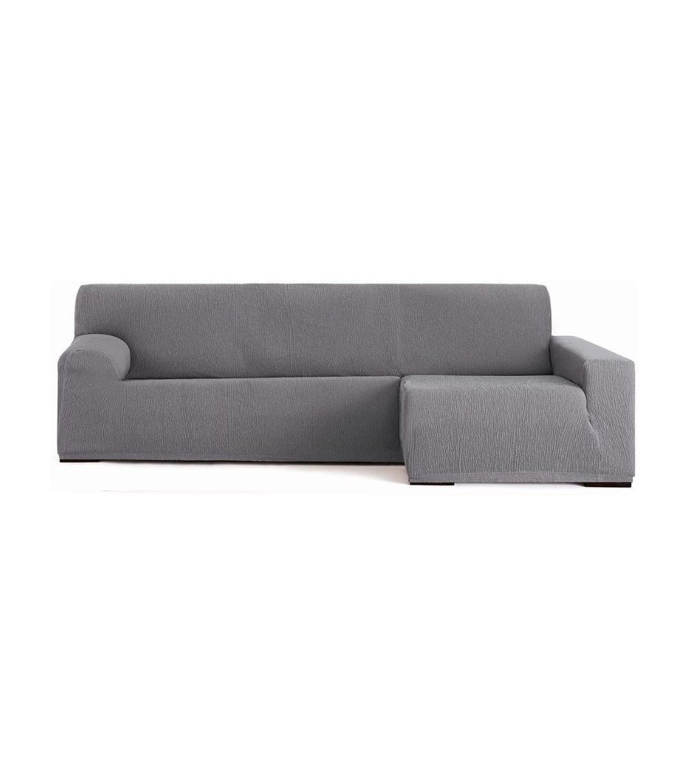 Copridivano Troya elastico penisola destra grigio bracciolo lungo 250/310