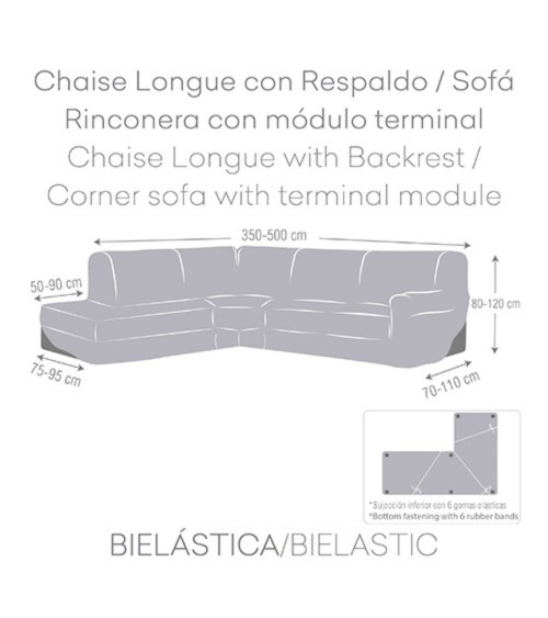 Copridivano Jaz angolare sinistro beige 350-500