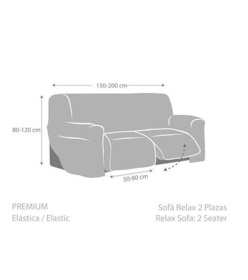 Copridivano Jaz recliner 2 posti beige 150-200