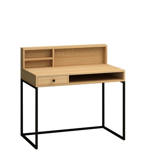 Scrivania rovere nero con cassetto Nasus