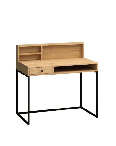 Scrivania rovere nero con cassetto Nasus