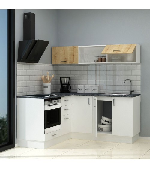 Cucina angolare Cassino bianca 180x160 reversibile