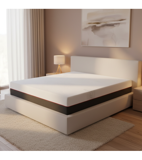 Materasso matrimoniale Olmio memory foam 160x190x25h tessuto antibatterico sfoderabile