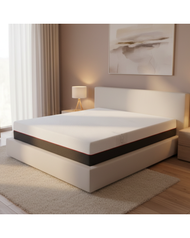 Materasso matrimoniale Olmio memory foam 160x190x25h tessuto antibatterico sfoderabile