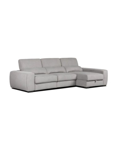 Divano Duke grigio G1312 penisola reversibile e funzione letto