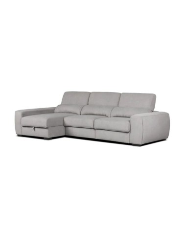 Divano Duke grigio G1312 penisola reversibile e funzione letto