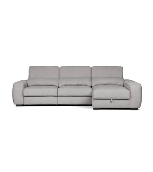 Divano Duke grigio G1312 penisola reversibile e funzione letto