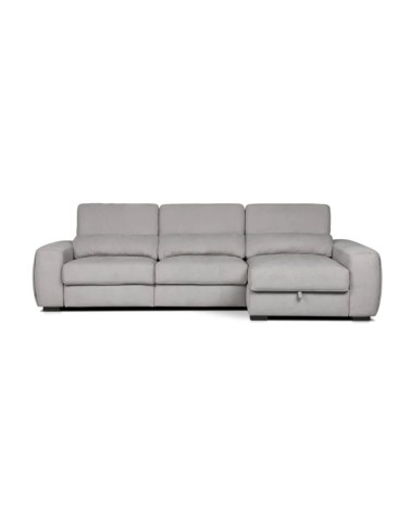 Divano Duke grigio G1312 penisola reversibile e funzione letto