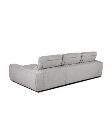 Divano Duke grigio G1312 penisola reversibile e funzione letto