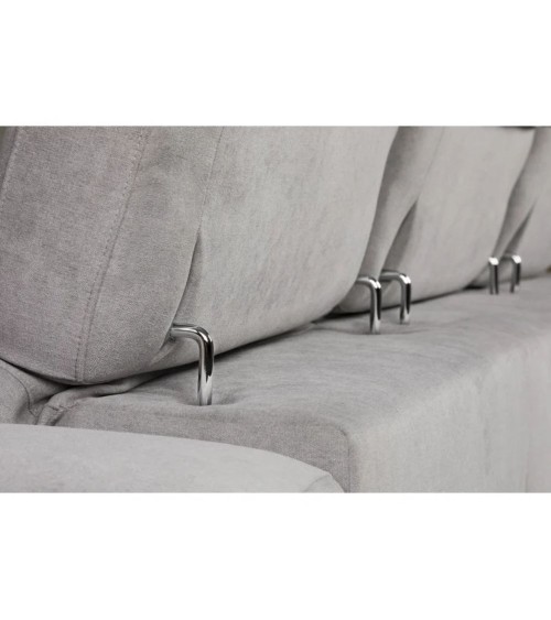 Divano Duke grigio G1312 penisola reversibile e funzione letto