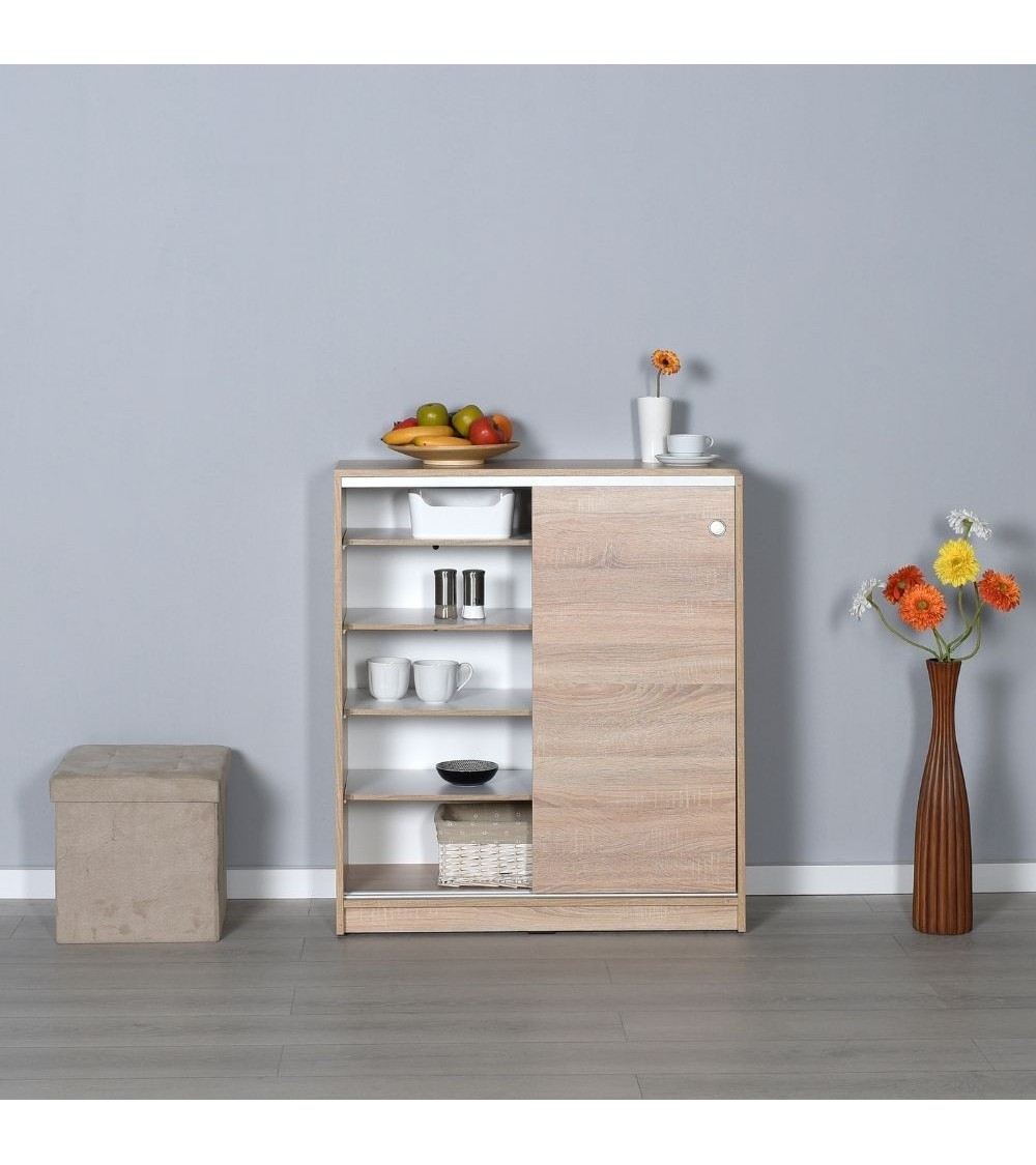 Scarpiera ADR322OAK2023 rovere ante scorrevoli e 4 ripiani