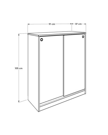 Scarpiera ADR322OAK2023 rovere ante scorrevoli e 4 ripiani