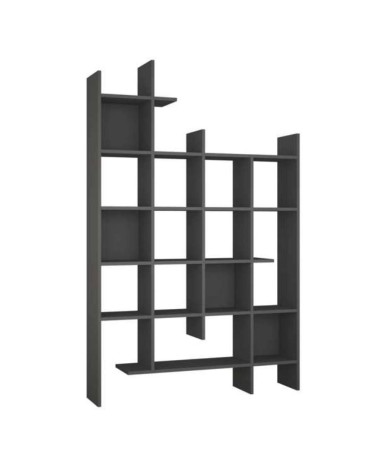 Libreria Manco antracite 6 ripiani 122x25.5x188H
